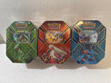 Pokemon TCG 2015 Legends of Hoenn Power Tin Set (3) Sceptile Swampert Blaziken EX