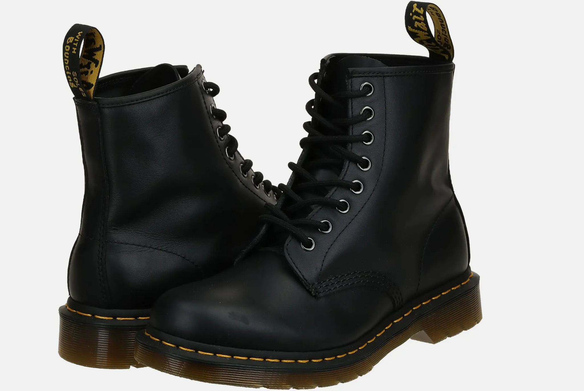 Dr. Martens Women's 1460W Eight-Eye Lace-Up Boot Combat, Black Nappa - US Size 7