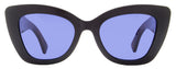FENDI Cat Eye "Butterfly" Rectangular Sunglasses FF0327S 807KU Black/Brown 52mm 327