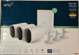 Arlo Pro 4 XL Spotlight Wireless 3 Camera Bundle - Factory Sealed (RFRBSHD)