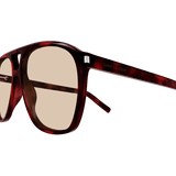 Saint Laurent SL 596 Dune Aviator Sunglasses - Havana Brown