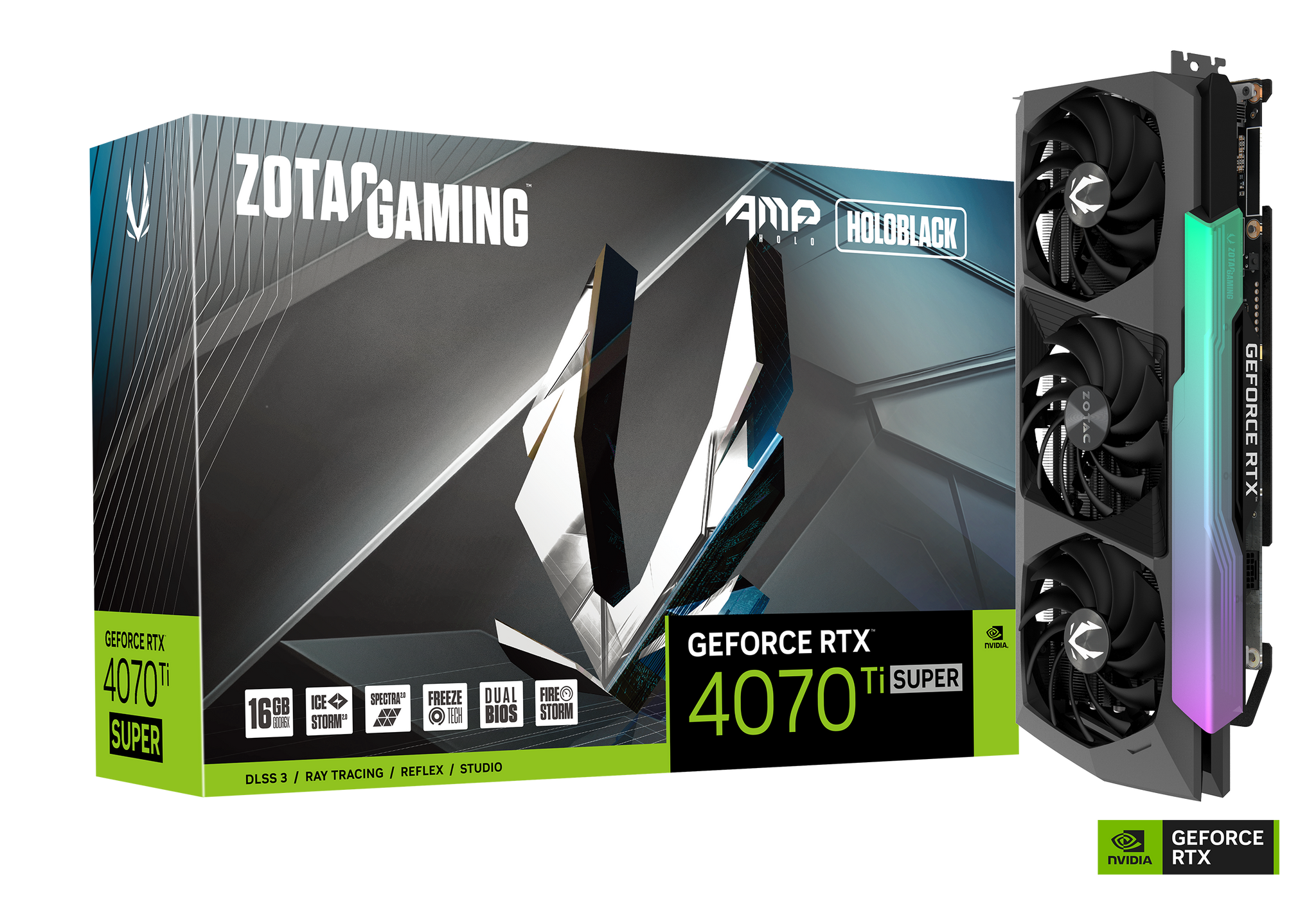 ZOTAC GAMING GeForce RTX 4070 Ti SUPER AMP HOLO 16GB GDDR6X ZT-D40730F-10P