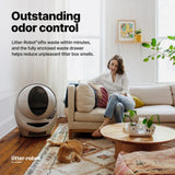 Litter-Robot 3 Connect by Whisker (Beige) Automatic Self-Cleaning Cat Litter Box, WiFi Enabled, Works with Any Clumping Litter, Never Scoop Again