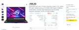 ASUS ROG Strix Scar 17 RTX 3080 Ryzen 9 5900HX 64GB RAM 2TB SSD Win 11 Pro NOB