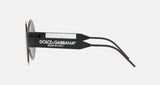 DOLCE & GABBANA DG2234 Round Sunglasses Matte Black Frame Grey Lenses - NEW