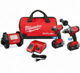 Milwaukee 2796-22P M18 Hammer Drill & Impact Set With Batteries & Flood light
