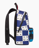 MCM Stark Checkerboard Visetos Backpack Med BLUE And WHITE Limited Edition $1490