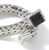 John Hardy Classic Chain Silver 10.5mm Bracelet with Black Sapphire - NEW