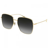 Gucci GG 1031S-001 Gradient Gold/Gray Oversized Metal Square Sunglasses