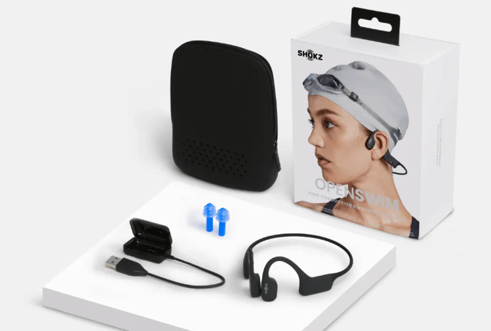 NEW Shokz OpenSwim S700BK Open-Ear MP3 Player Swimming Headphones - Black