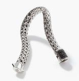 John Hardy Classic Chain Silver 10.5mm Bracelet with Black Sapphire - NEW