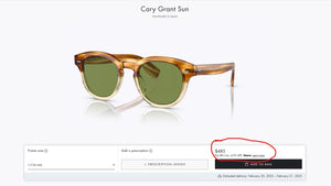 Oliver Peoples CARY GRANT SUN OV 5413SU Honey VSB/Green C 50mm Sunglasses