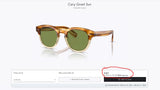 Oliver Peoples CARY GRANT SUN OV 5413SU Honey VSB/Green C 50mm Sunglasses