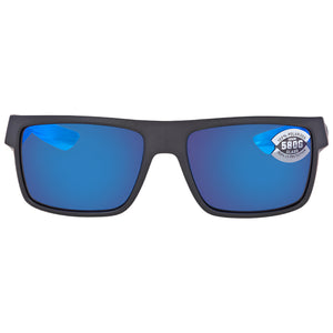 Costa Del Mar Motu Sunglasses, Black Out Frame/Blue Mirror Polarized-580G, 58 mm