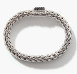 John Hardy Classic Chain Silver 10.5mm Bracelet with Black Sapphire - NEW