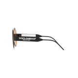 DOLCE & GABBANA DG2234 Round Sunglasses Matte Black Frame Orange Lenses - NEW