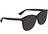 GUCCI GG0024S 001  58mm Black Round  Authentic Sunglasses - NEW
