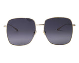 Gucci GG 1031S-001 Gradient Gold/Gray Oversized Metal Square Sunglasses