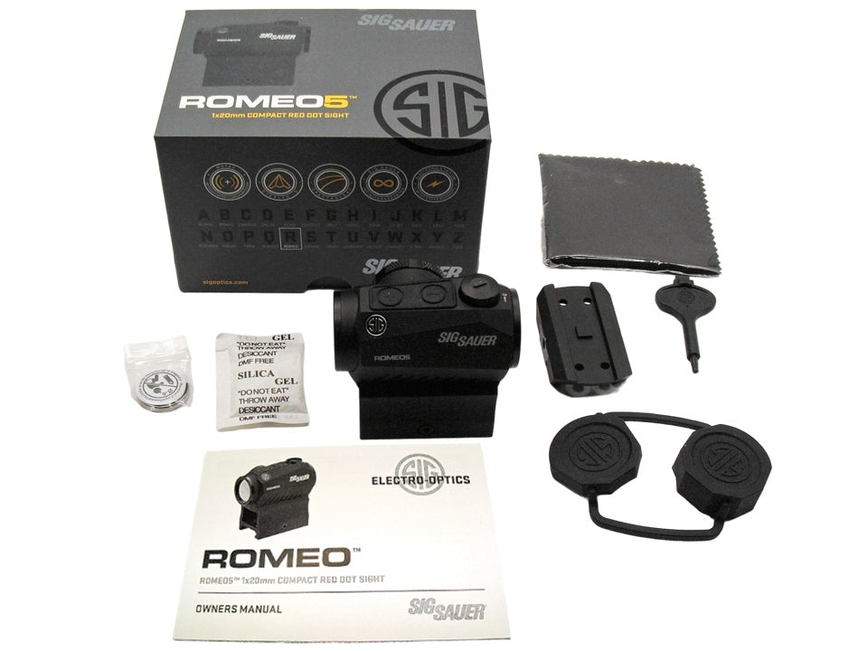 SIG SAUER Romeo5 1X20mm 2 MOA Red Dot Reticle Gun Sight | Picatinny Mount Included