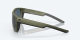 Costa Del Mar Men's Lido Square Sunglasses, Moss Metallic Polarized Grey