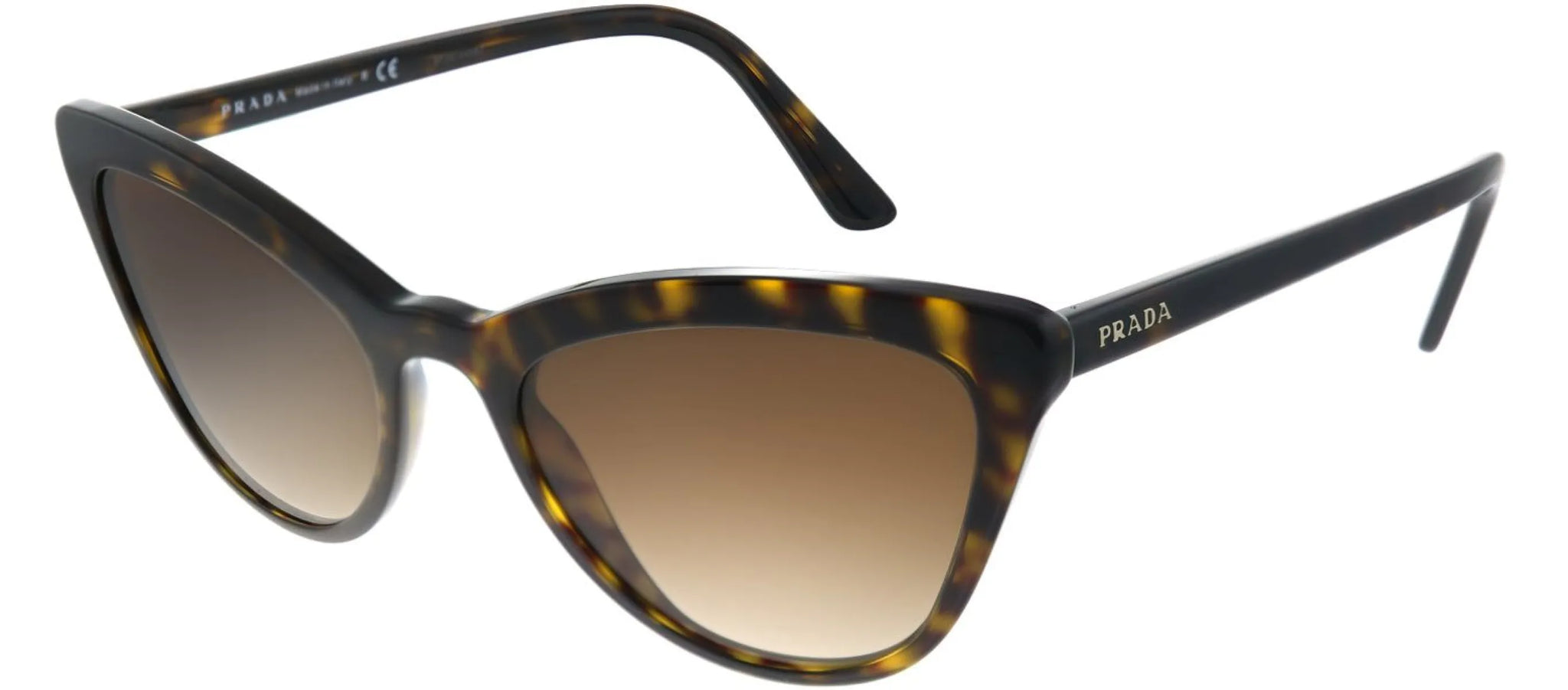 Prada PR01VS CATWALK 2AU6S1 56M Havana / Brown Gradient Cateye Sunglasses