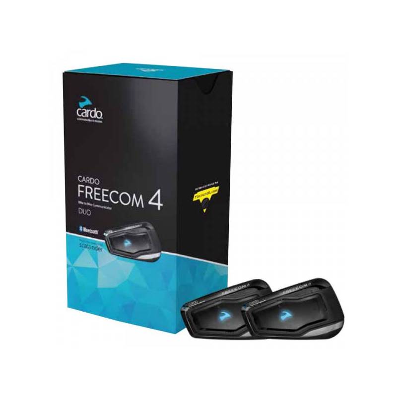 CARDO FREECOM 4 Duo Dual Bluetooth Intercom Headset for Riders (2 pack) - NEW
