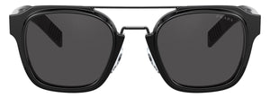 Prada Sunglasses Black Navigator Square Bridge Glossy PR07WS SPR 07W 1AB-5S0