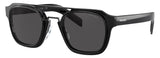 Prada Sunglasses Black Navigator Square Bridge Glossy PR07WS SPR 07W 1AB-5S0