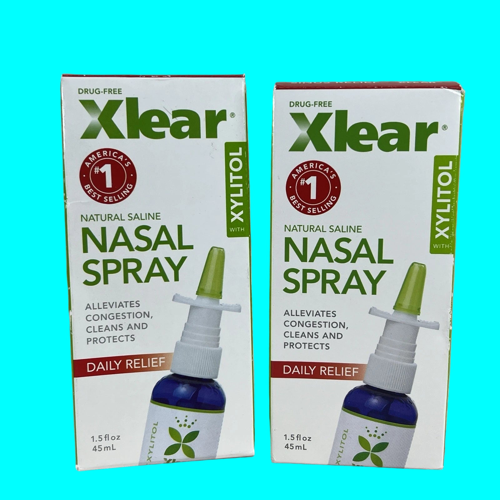 Xlear Natural Nasal Spray with Xylitol, 1.5 fl oz (Pack of 2)