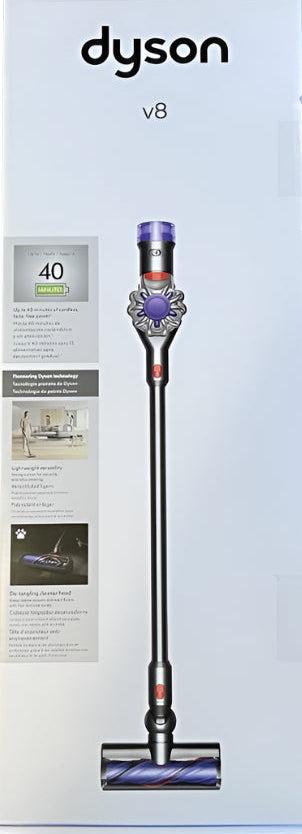 Dyson V8 Cordless Stick Vacuum Cleaner (SV25) - Silver/Nickel - NEW