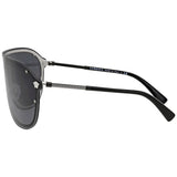 NEW Genuine VERSACE #FRENERGY VISOR Gray Shield Metal Sunglasses VE 2180 1000/87