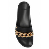 Versace Big Chain Pool Slide Black / Gold EU 38 (US Women's 8) M - New