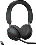 Jabra Evolve2 65 MS Wireless Headphones W/Link 380a Stereo Microsoft Teams