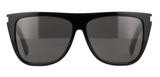 SAINT LAURENT YSL SL 1 SLIM 001 Black Gray Rectangular Unisex Sunglasses SL1