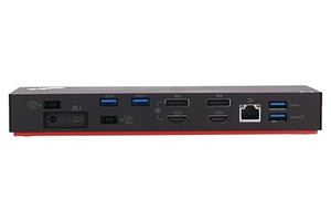 Lenovo USA ThinkPad Thunderbolt 3 Dock Gen 2 135W (40AN0135US) Dual UHD 4K Display Capability, 2 HDMI, 2 DP, USB-C, USB 3.1, Black