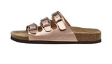 CUSHIONAIRE Women's Lela Cork footbed Sandal with +Comfort GOLD Size 5M