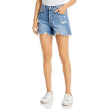 Free People Women's Makai Cutoff Jean Shorts, Shout and Twist, Blue, 28