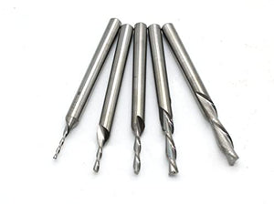 TEMO 5 pc Carbide Downcut Inlay Router Bits Set: 1/8" 3/32" 1/16" 3/64" 1/32"