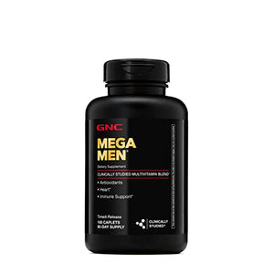 GNC Mega Men Multivitamin | Antioxidants, Heart Health, and Immune Support | 180 Count