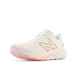 New Balance Women's Fresh Foam X 860 V13, White/Light Gold Metallic, 8.5 X-Wide
