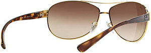 Ray-Ban Aviator Sunglasses RB3386 Gold Frame Brown Gradient Lens (Unisex)