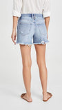 Free People Women's Makai Cutoff Jean Shorts, Twist and Shout, Blue, 25