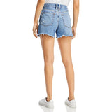 Free People Women's Makai Cutoff Jean Shorts, Shout and Twist, Blue, 28