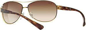 Ray-Ban Aviator Sunglasses RB3386 Gold Frame Brown Gradient Lens (Unisex)