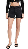 Free People Women's Makai Cutoff Jean Shorts, Washed Black, 28