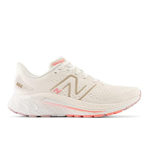 New Balance Women's Fresh Foam X 860 V13, White/Light Gold Metallic, 8.5 X-Wide