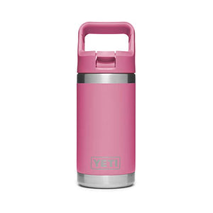 YETI Rambler Jr. 12 oz Kids Bottle, with Straw Cap, Harbor Pink