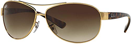 Ray-Ban Aviator Sunglasses RB3386 Gold Frame Brown Gradient Lens (Unisex)