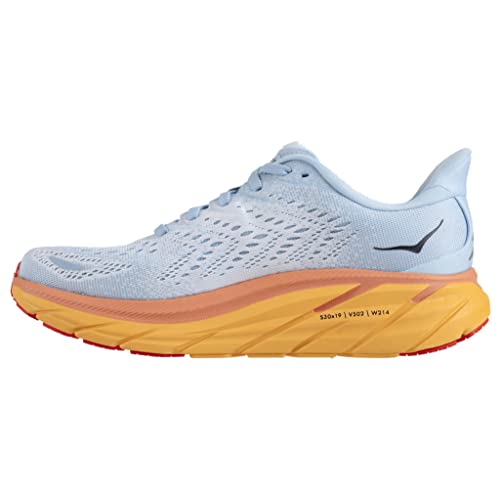 HOKA ONE Women's Running/Walking Shoes, Blue/Orange, Size: 7.5 US