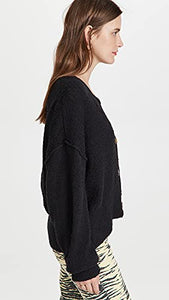 Free People Women's Found My Friend Cardi, Black, XL